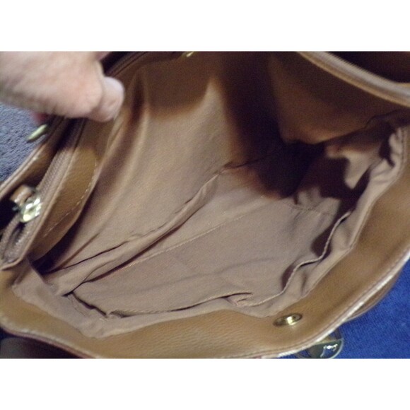 Bueno Collection Woman’s Handbag Brown Patch w/Gold - Picture 4 of 10